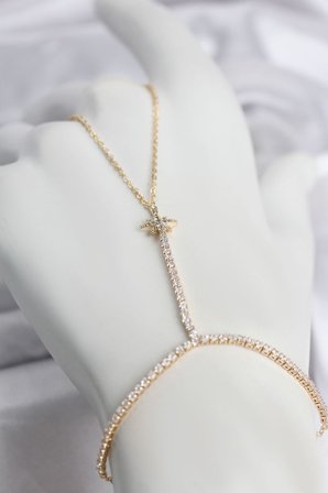 Pirinç Gold Renk Zirkon Taşlı Kutup Yıldızı Şahmeran TJ-SN793