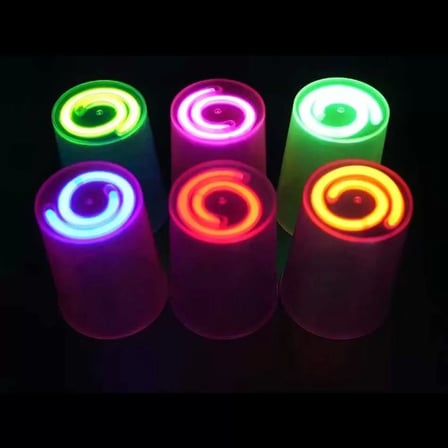 Karanlıkta Yanan Gece Işığı Mega Glow Bardaklar 8 Adet 8.5 x 10.5 cm