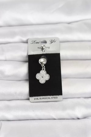 316L Cerrahi Çelik Sallantılı Yonca Model Göbek Piercing TJ-PR1388