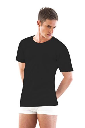 Siyah Mı Emay 12350 R Yarım Kol Erkek Atlet