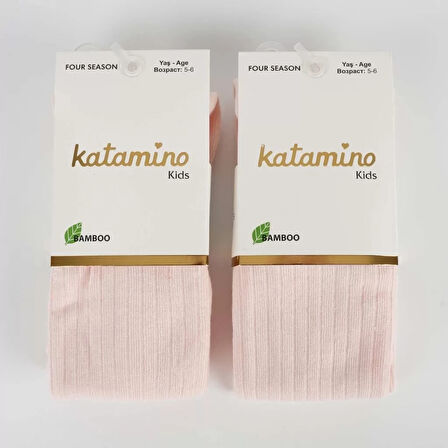Beyza Kız Bambu Külotlu 1-5 Yaş  Pudra