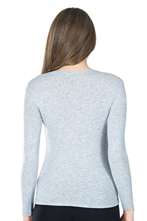 Bisiklet Yaka Uzun Kol Kadın Tişört 244