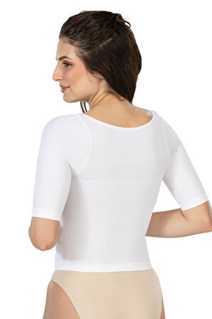 Beyaz Mı Emay 5014 Göğsü Açık Yarım Kollu Korse