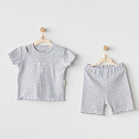 Basic 2'li Takım Grey Melange
