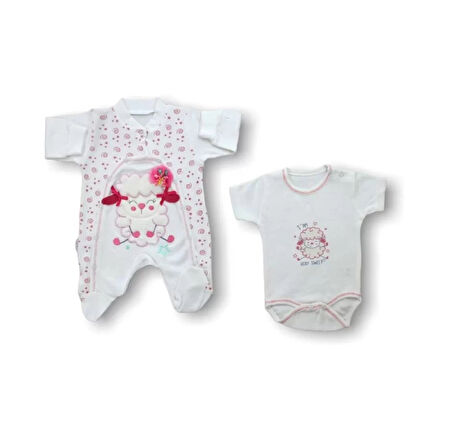 Kuzucuk Nakışlı  5li Zıbın Takımı Hastane Çıkışı Ekru