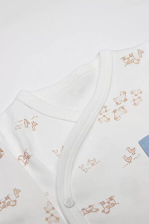 Bistyle Curly Lamb 3'lü Zıbın Takımı 13107 Bej Ekru