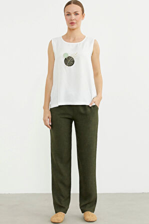 Sementa 76473 Büyük Beden Keten Görünümlü Üçlü Takım