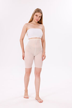 Freshness 0007 Lazer Kesim Tül Yüksek Bel Şort Korse