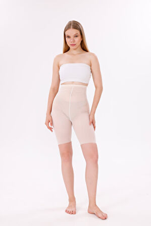 Freshness 0007 Lazer Kesim Tül Yüksek Bel Şort Korse