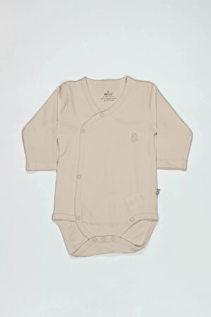 Bistyle Organik Natural Basic Style Kruvaze Uzun Kol Body Bs17102 Bej