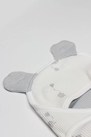 Flying Elephant Organik Bel Destekli Kundak 75102 Ekru Gri