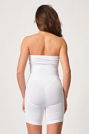 Beyaz Mı Emay 2087 Önden Agraflı Paçalı Korse