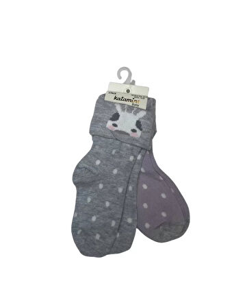 Katamino Lintan 2'li Bebek Soket Çorap K46272 Asorti
