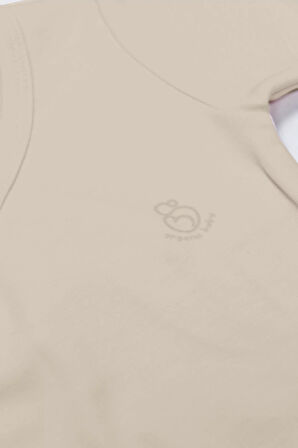 Bistyle Organik Natural Basic Style Kruvaze Uzun Kol Body Bs17102 Bej