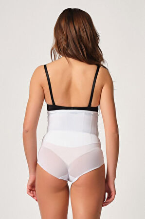 Beyaz Mı Emay 2945 Tül Karyokalı Slip Lazer Korse
