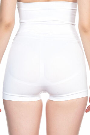 Beyaz Mı Emay 2047 Yüksek Bel Boxer Korse