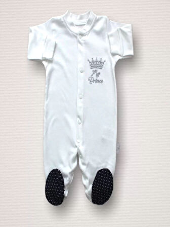 Süper Prens Nakışlı  10lu Zıbın Takımı Hastane Çıkışı Lacivert