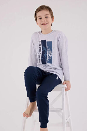 U.s. Polo Assn  Uzun Kol Pijama Takım Us2206-4 Karmelanj