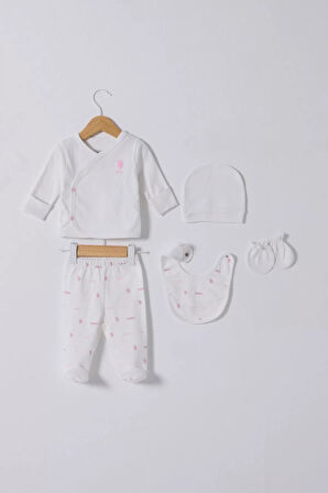 U.s Polo 5'li Hastane Çıkış Seti Usb2358 Beyaz