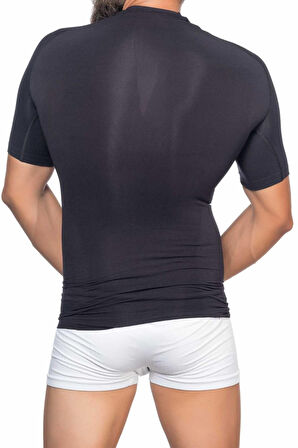 Siyah Mı Emay E1010 Yarım Kol Erkek Korse Atlet