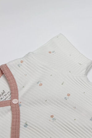 Bloom Rose 2'li Yarım Kol Badi 17119 Ekru Gül Kurusu