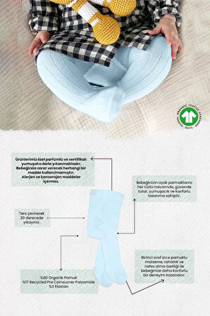 Derby Basic Tekli Penye Külotlu Çorap Bs50102b Mavi