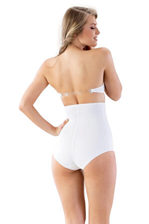 Beyaz Mı Emay 2813 Yüksek Bel Slip Lazer Korse
