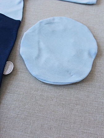 3-6 9-12 12-18 Ay Özel Kuvvetler Nakışlı Bere Şapkalı Kız Erkek Bebek Tulumu Lacivert