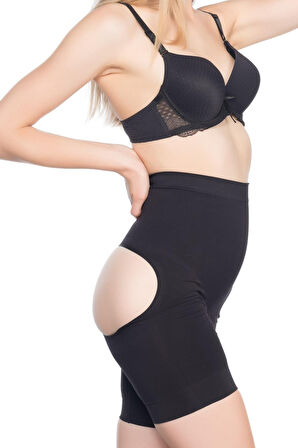 Siyah Mı Emay 2032 Popo Açık Masajlı Boxer Korse