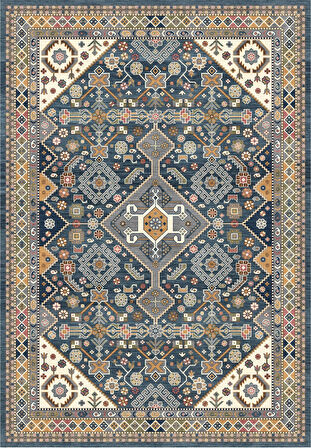 Türkmen Gloria Klasik Td1873 Halı Kilim Kaymaz Taban Yıkanabilir Salon Mutfak Kesme Yolluk