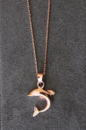 925 Ayar Balık Rose Gümüş Kolye (TGK0302)