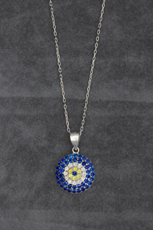 925 Ayar Sosyete Gözü Gümüş Kolye (TGK0392)