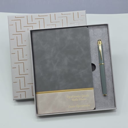 Öğretmenler Gününe Özel Deri Defter Ve Kalem Set