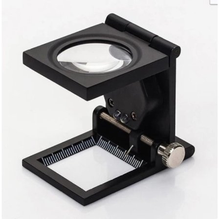 28X28 Mm Katlanır Sayaçlı Metal Lüp 2 Led Işıklı Büyüteç Tekstil Th-9005A