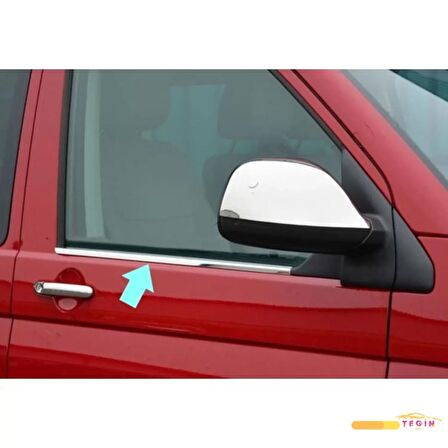 Volkswagen T5 Transporter Van 2003-2014 Cam Çıtası 2 Parça Paslanmaz Çelik
