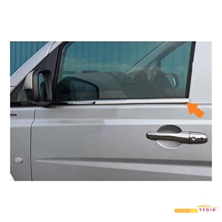 Mercedes Vito/W639 Van 2010-2014 Cam Çıtası 2 Parça Paslanmaz Çelik