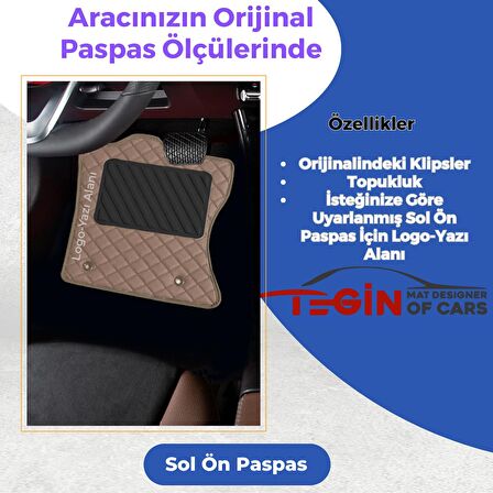 Mercedes E Serisi W212 2013-2016 makyajlı Prime Bej Deri Bej Kenar Paspas