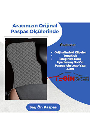 Mercedes E Serisi W211 2002-2009 Prime Gri Deri Gri Kenar Paspas Paspas