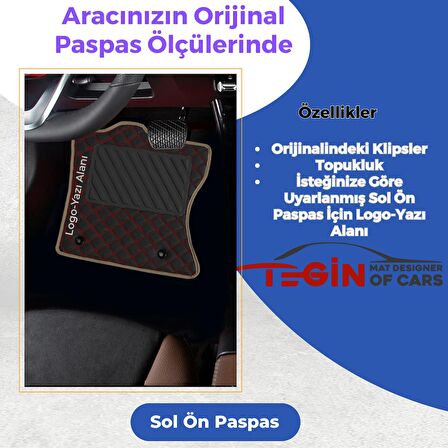 Jeep Cherokee 2008-2013 Prime Siyah Kırmızı Deri Bej Kenar Paspas