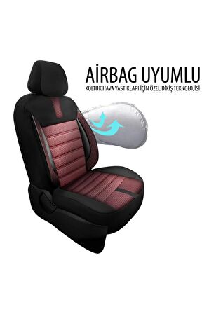 Sporton Kumaş Koltuk Kılıfı Takımı Kırmızı