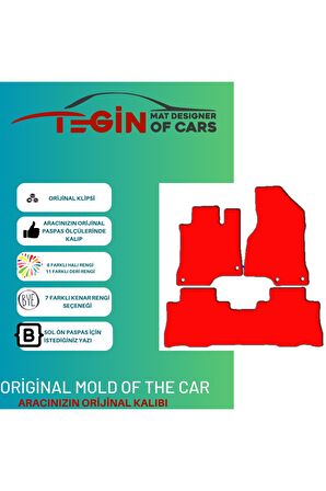 Chevrolet Captiva 2011-2015 Makyajlı Prime Siyah Halı Bej Kenar Halı Paspas