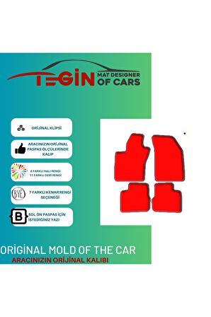 Fiat Egea 2017 Ve Sonrası -hatchback Prime Siyah Halı Bej Kenar Halı Paspas