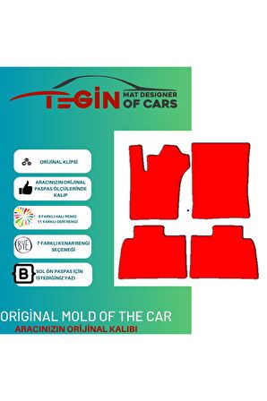 Mercedes M-ml Serisi W163 1997-2005 Prime Siyah Halı Bej Kenar Halı Paspas