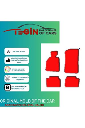 Bmw 3 Serisi E46 Compact 2001-2005 Prime Siyah Halı Bej Kenar Halı Paspas