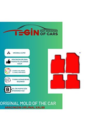 Honda Civic 2016 Ve Sonrası -sedan Prime Siyah Halı Bej Kenar Halı Paspas