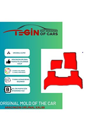 Land Rover Defender 2020 Ve Sonrası 110  Siyah Halı Bej Kenar Halı Paspas