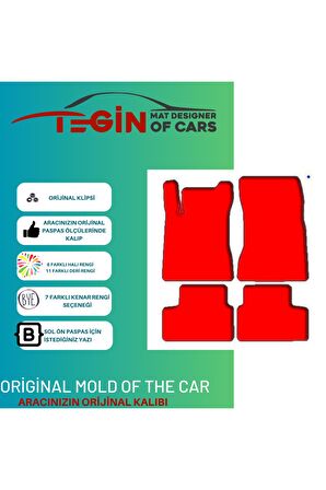 Mercedes Cla Serisi X118 2019 Ve S.Prime Siyah Halı Bej Kenar Halı Paspas