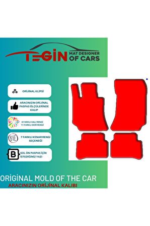 Mercedes Cls Serisi W218 2011-2017 Prime Siyah Halı Bej Kenar Halı Paspas