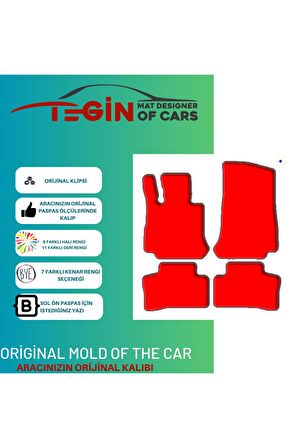 Mercedes Glc Serisi C253 2015-2019 -suv  Siyah Halı Bej Kenar Halı Paspas