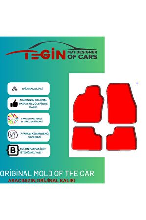 Opel Astra H Coupe (gtc) 2005-2010 Prime Siyah Halı Bej Kenar Halı Paspas
